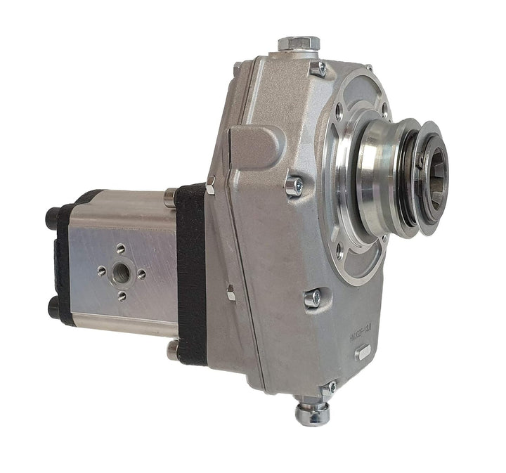 Hydromot- Zapfwellengetriebe. Hohlwelle 1 3/8'' mit Schnappring, Übersetzungsverhältnis: 1:3,8. Baug