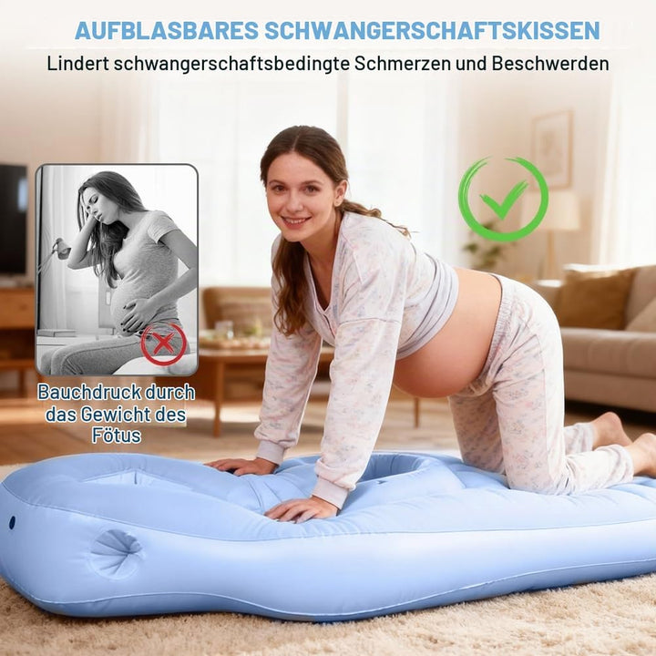 Aufblasbares Schwangerschaftskissen, Yogamatte für Schwangere mit Loch, Tragbare Schwangerschaft Kis
