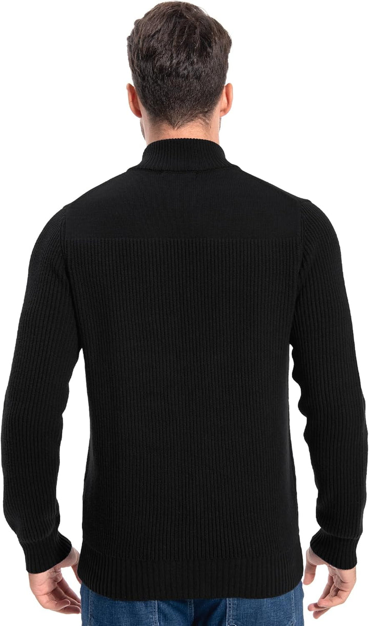 Pioneer Camp Herren Strickjacke Cardigan mit Reissverschluss Solid Warm Casual Stehkragen Strickjack