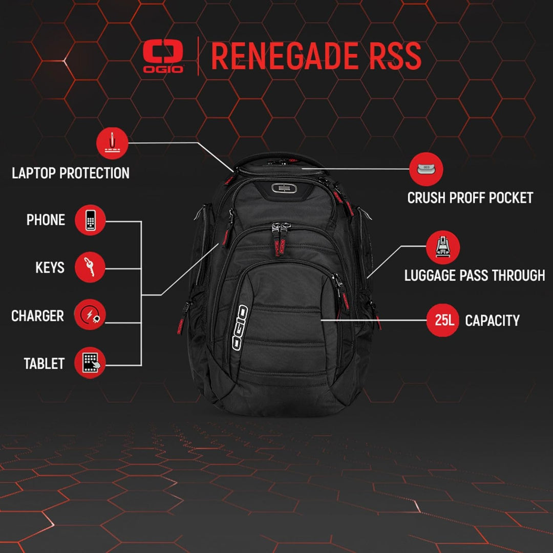 OGIO Renegade RSS Rucksack Einheitsgrösse Schwarz, Einheitsgrösse Schwarz