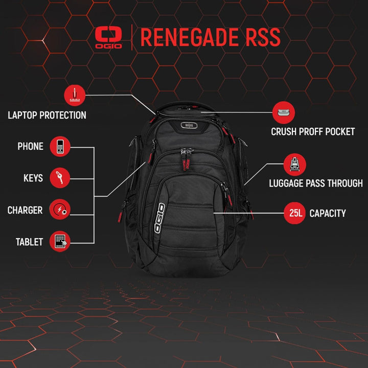 OGIO Renegade RSS Rucksack Einheitsgrösse Schwarz, Einheitsgrösse Schwarz