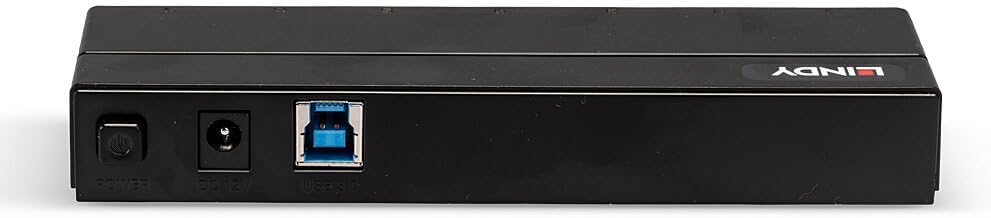 Lindy 43228 3.1 u. Ladefunktion 7 Port 3.2 Gen 1-Hub (USB 3.0) Schwarz