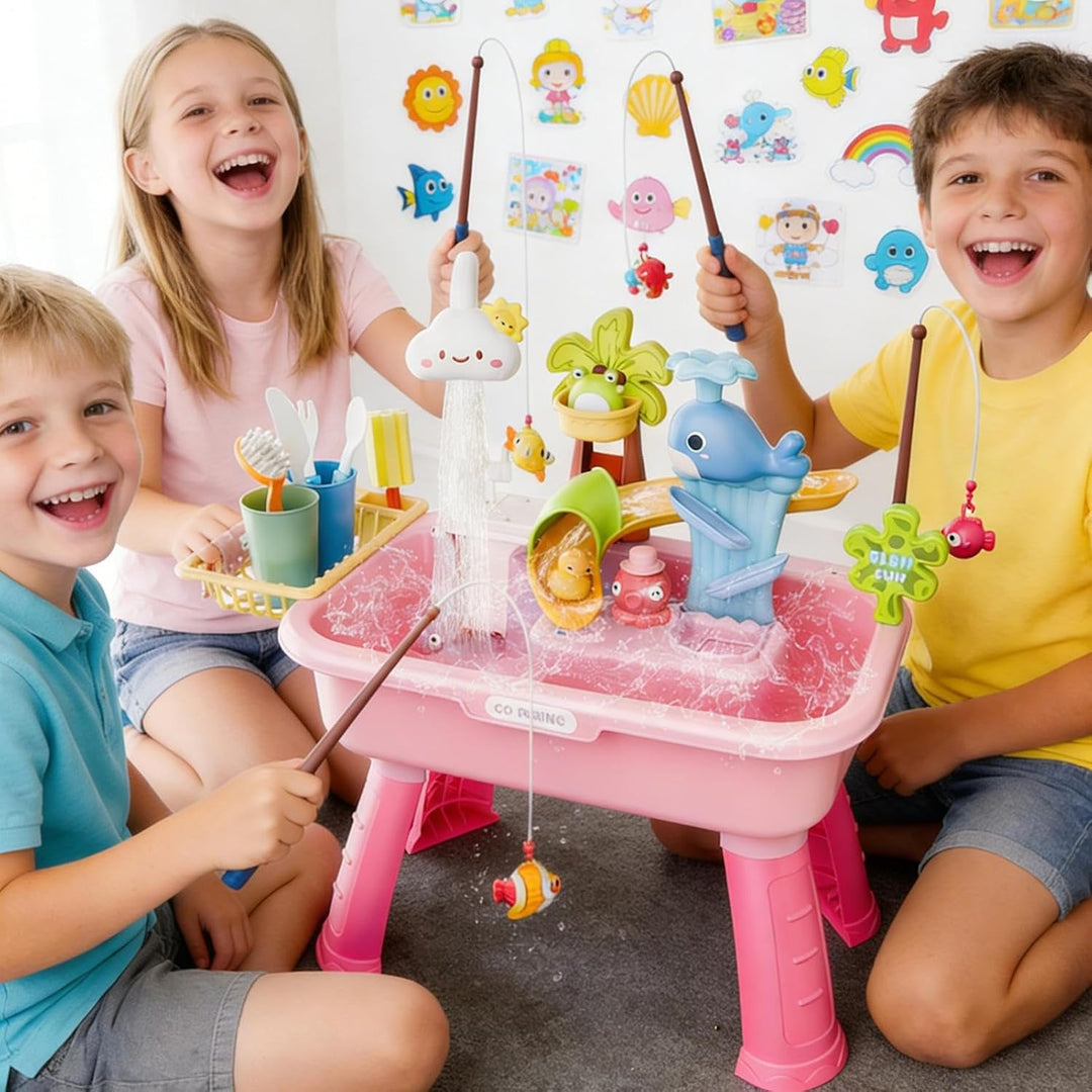 Generisch Wasserspieltisch für Kinder | Aktivitäts- und Sinnes-Spielset | 4 in 1 Spielspüle mit flie