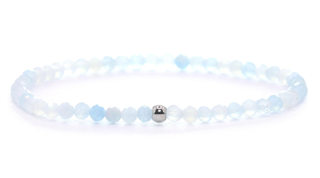 Echtes Edelstein Armband mit facettierten 3mm Perlen - verschiedene Längen - Heilstein Schutzstein E