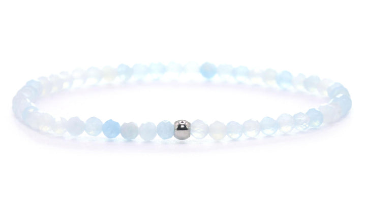 Echtes Edelstein Armband mit facettierten 3mm Perlen - verschiedene Längen - Heilstein Schutzstein E