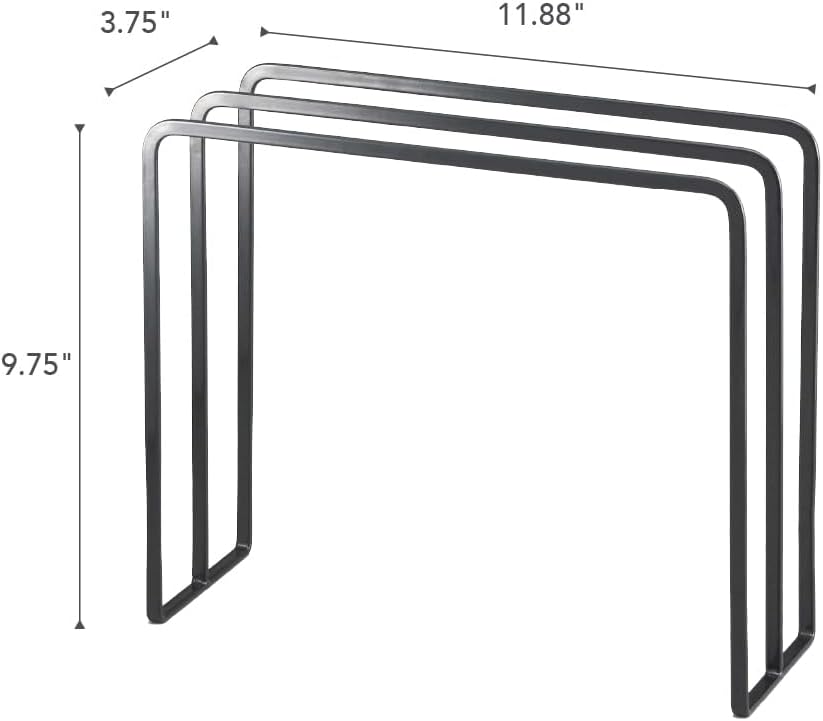 Yamazaki Dish Home Geschirrtuchhalter | Stahl | Handtuchhalter, Einheitsgrösse, Schwarz One Size Sch