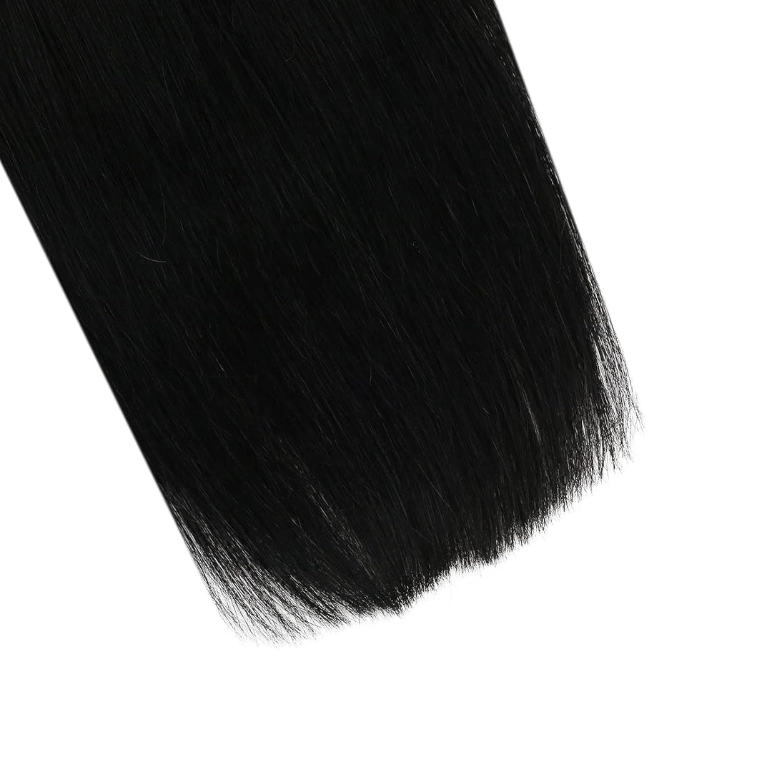 Ugeat Flat Tip Extensions 60cm Bonding Extensions Echthaar Schwarz Bonding Echthaar Extensions Kerat