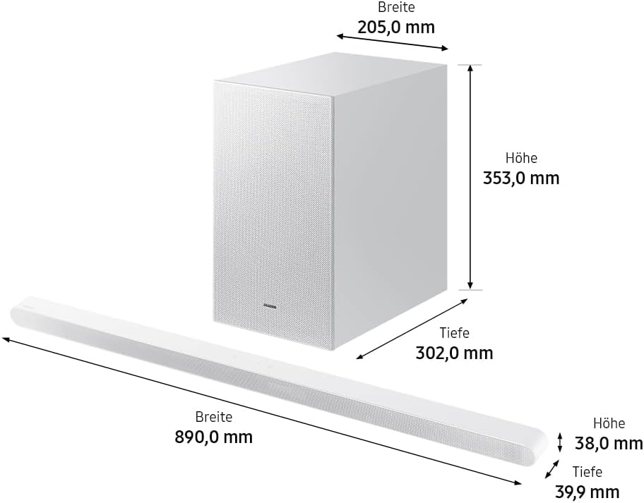 Samsung HW-S711GD 3.1-Kanal Ultra Slim Soundbar für TV-Geräte, Bluetooth-Lautsprecher mit ultraschla