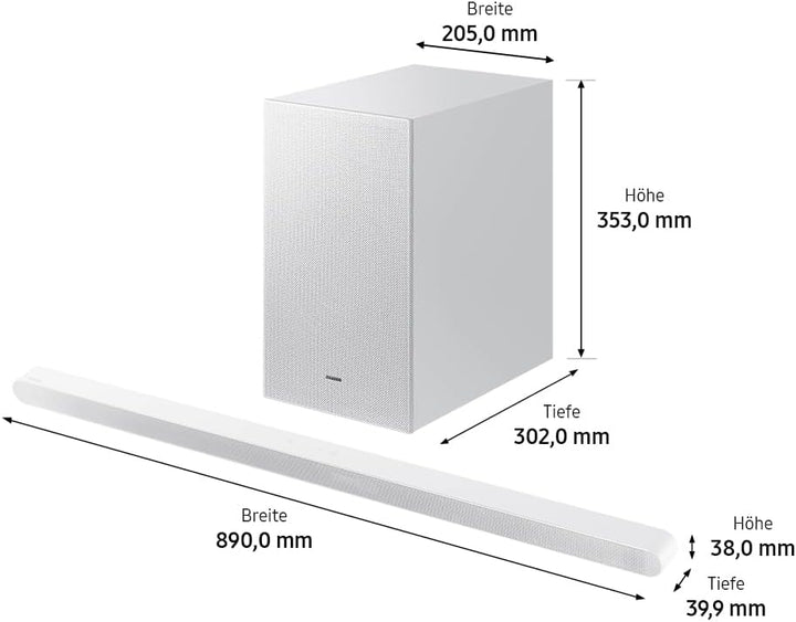 Samsung HW-S711GD 3.1-Kanal Ultra Slim Soundbar für TV-Geräte, Bluetooth-Lautsprecher mit ultraschla