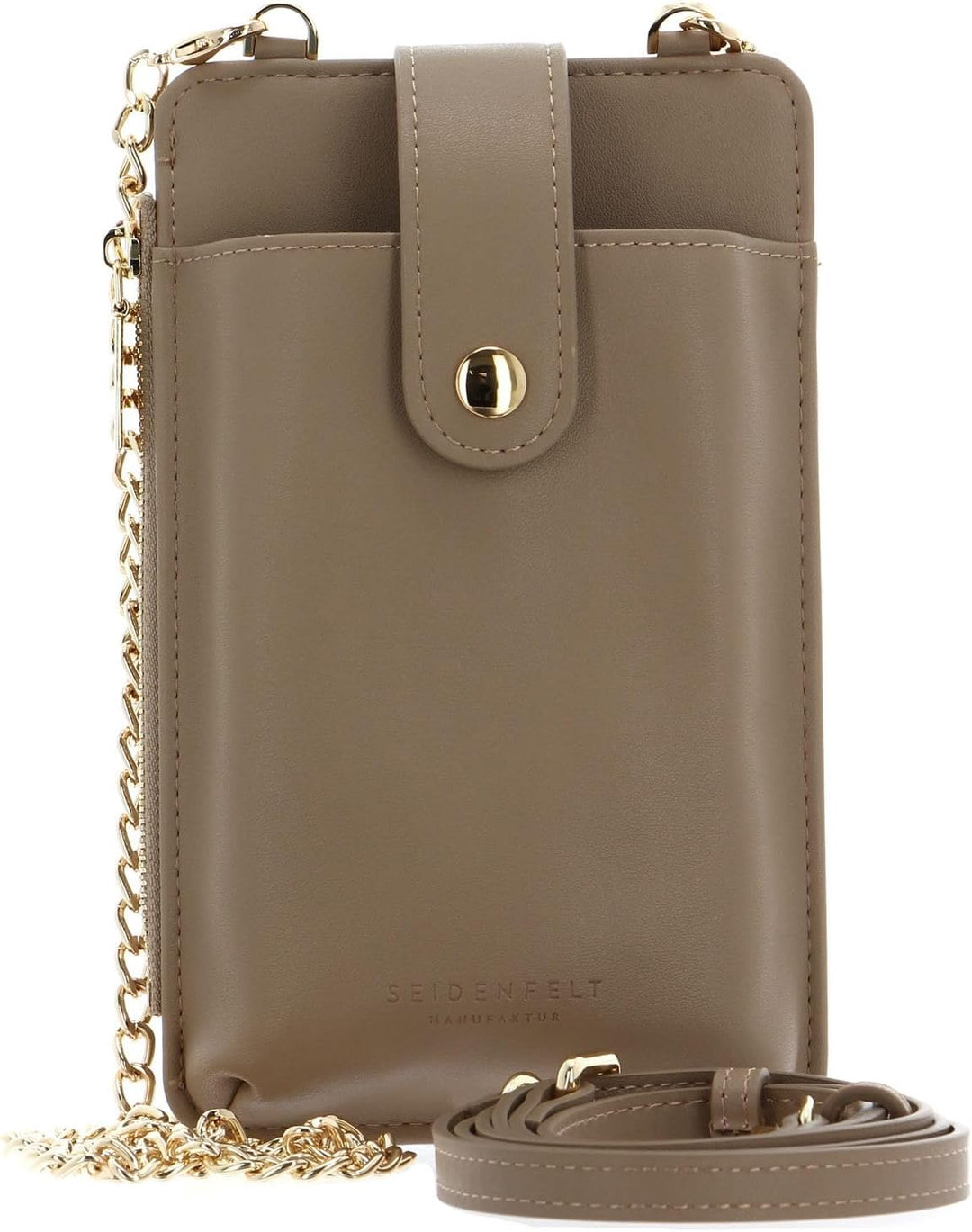 Seidenfelt Medja - Handytasche 18 cm cream/gold