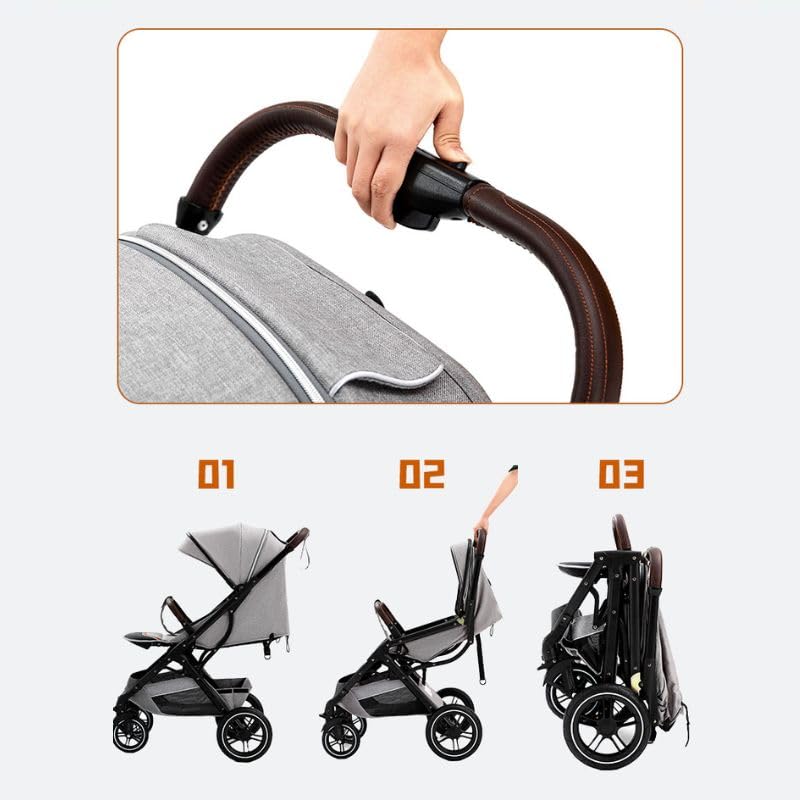GloKid Baby Kinderwagen, von Geburt bis 20 kg, Zusammenklappen mit einer Hand, federleichter, kompak