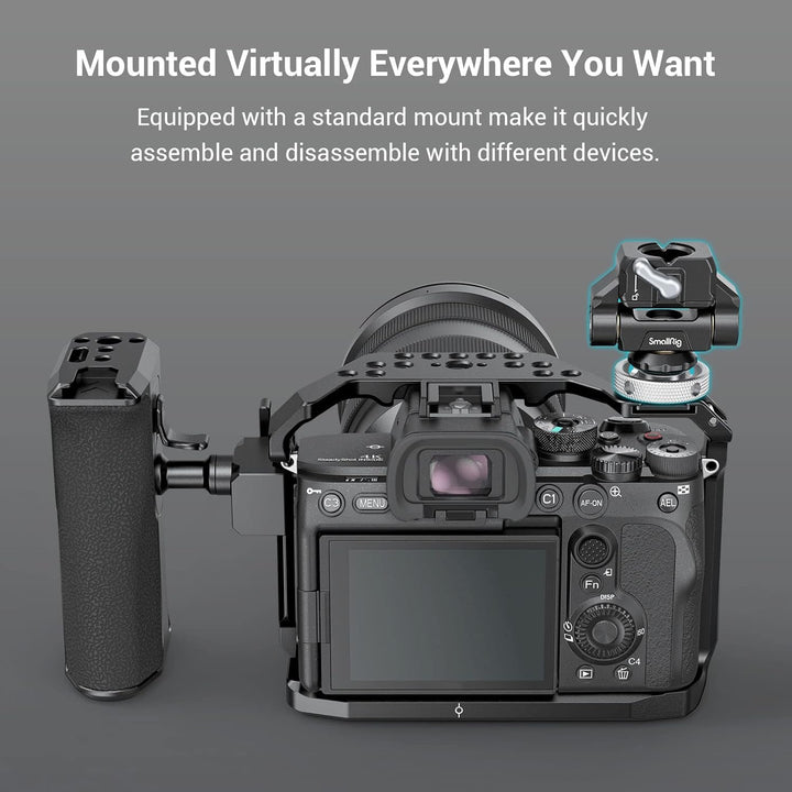 SMALLRIG Cold Shoe Monitor Mount, HawkLock Mini, Drop-in Quick Release Swivel und Tilt Monitor Holde