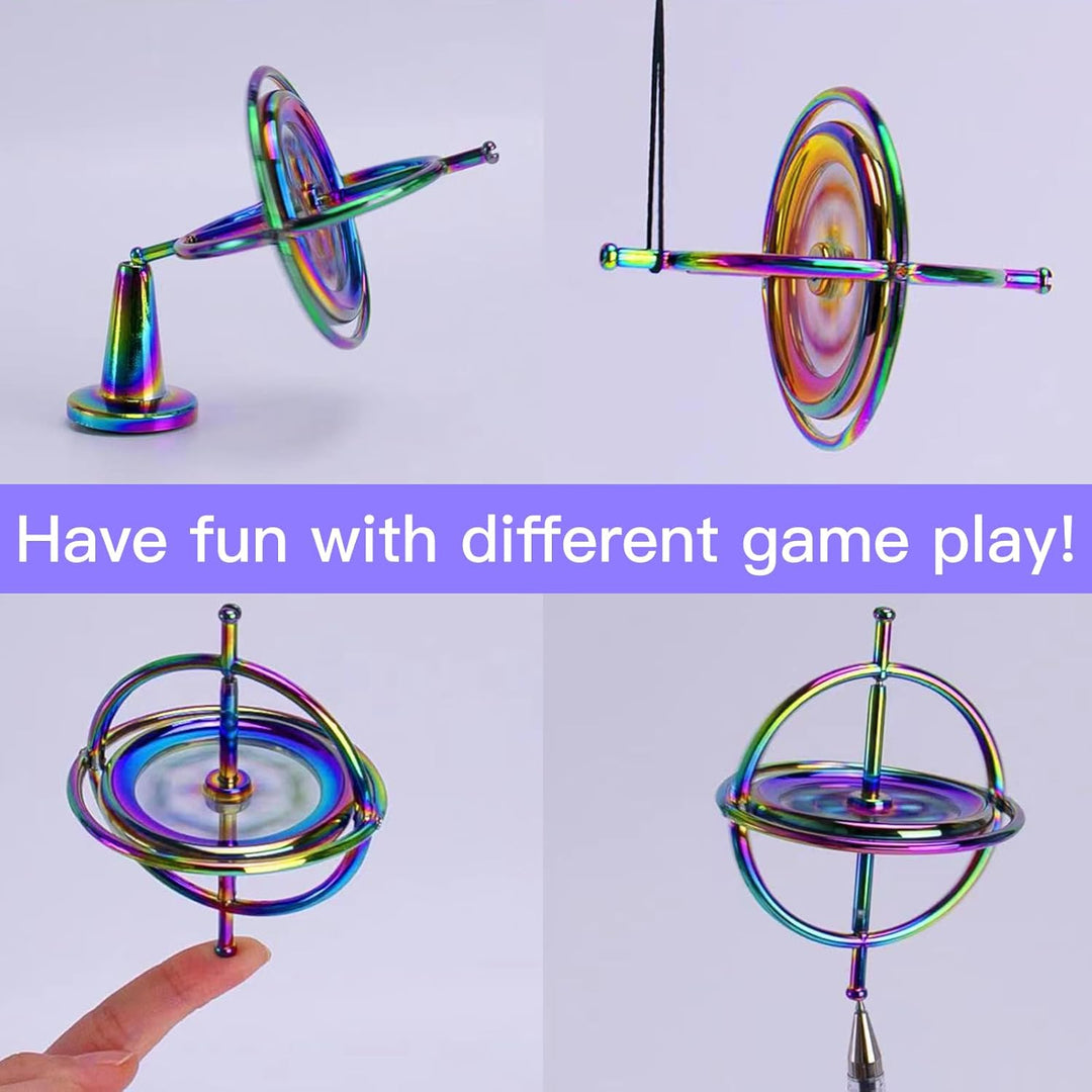 Gyroscope,Rotierendes Schreibtischspielzeug,Gyroskop Metall Bunte Spinning Dekompression,Spielzeug P