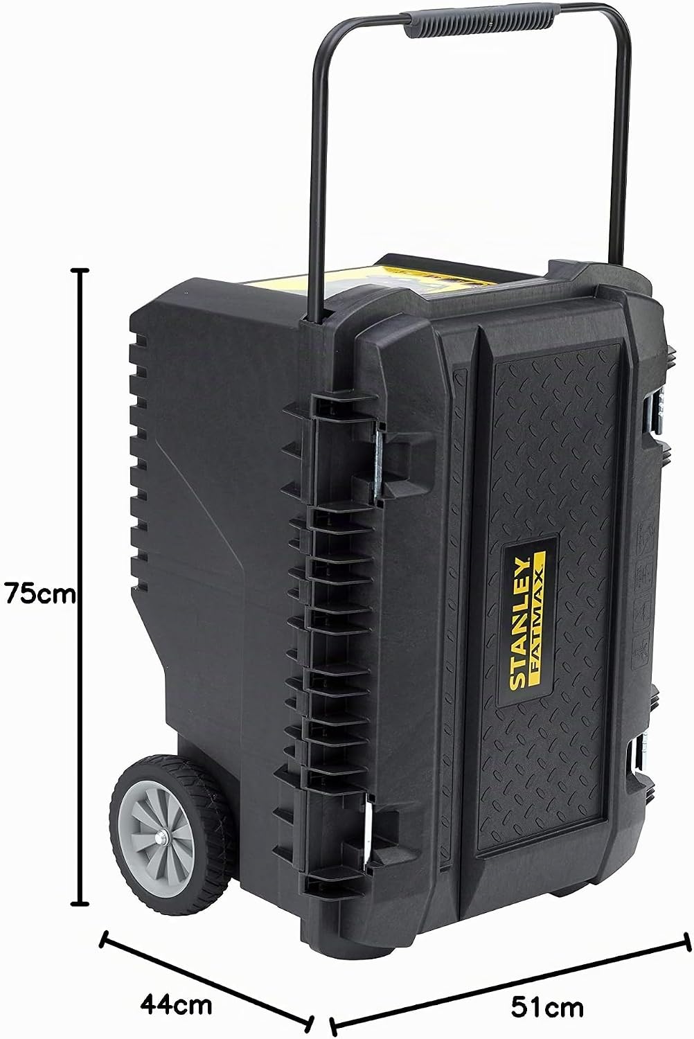 Stanley FatMax Mobile Werkzeugbox / Werkzeugbehälter (52.5x75x45cm, Koffer mit hohem Volumen 90 Lite