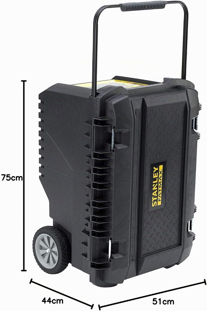 Stanley FatMax Mobile Werkzeugbox / Werkzeugbehälter (52.5x75x45cm, Koffer mit hohem Volumen 90 Lite