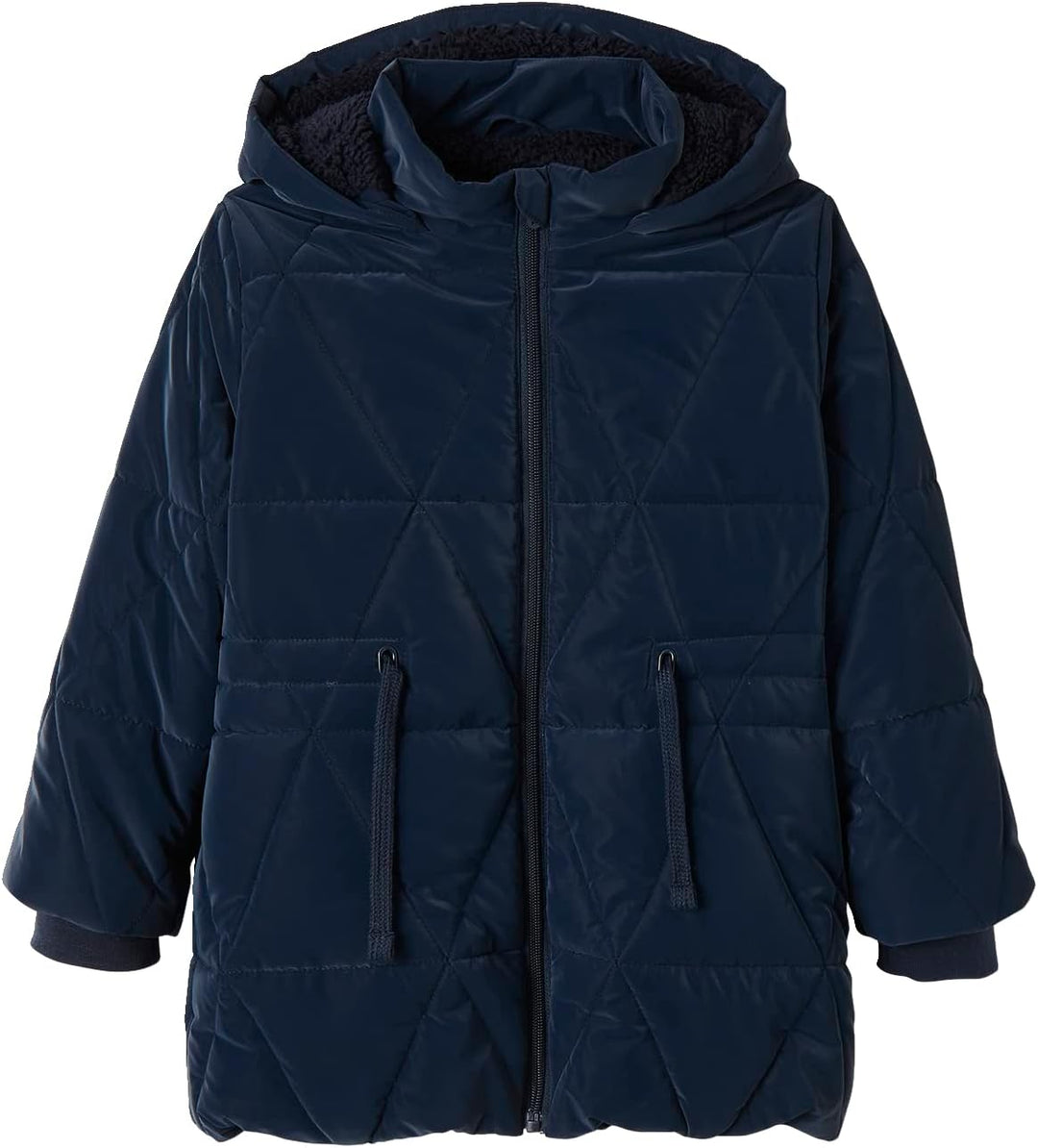 Vertbaudet Lange Mädchen Winterjacke mit Recycling-Polyester 86 Dark Blue, 86 Dark Blue