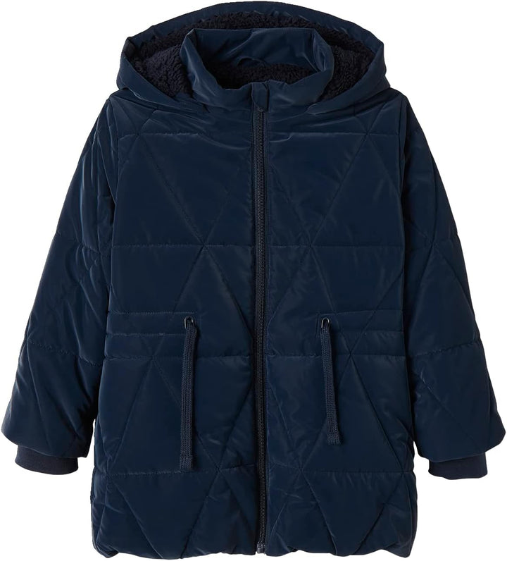 Vertbaudet Lange Mädchen Winterjacke mit Recycling-Polyester 86 Dark Blue, 86 Dark Blue