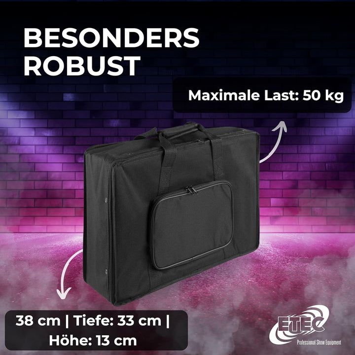 Softcase Transporttasche passend für ETEC Akku LED Par Scheinwerfer E412 Party Effekt DJ Hochzeit Bü