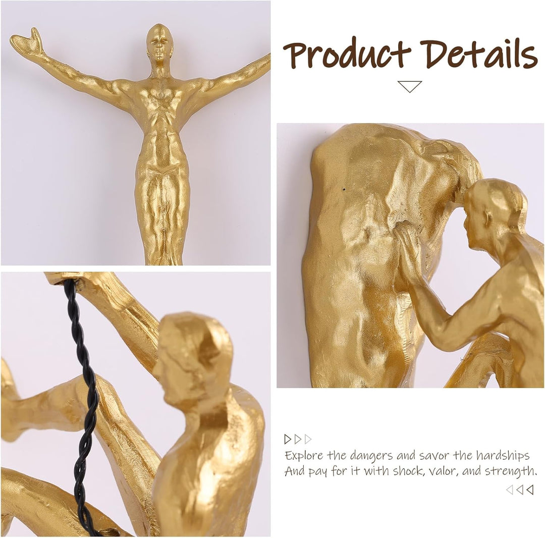 6er Set Kletterer Wanddeko Skulptur – Nordisch-Moderne Deko Figur, Einzigartige Kletternde Figur für