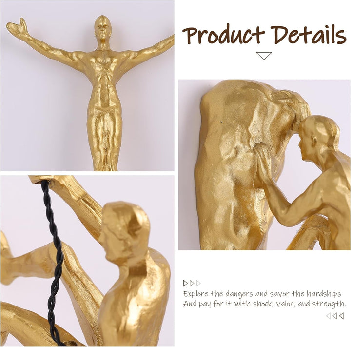 6er Set Kletterer Wanddeko Skulptur – Nordisch-Moderne Deko Figur, Einzigartige Kletternde Figur für