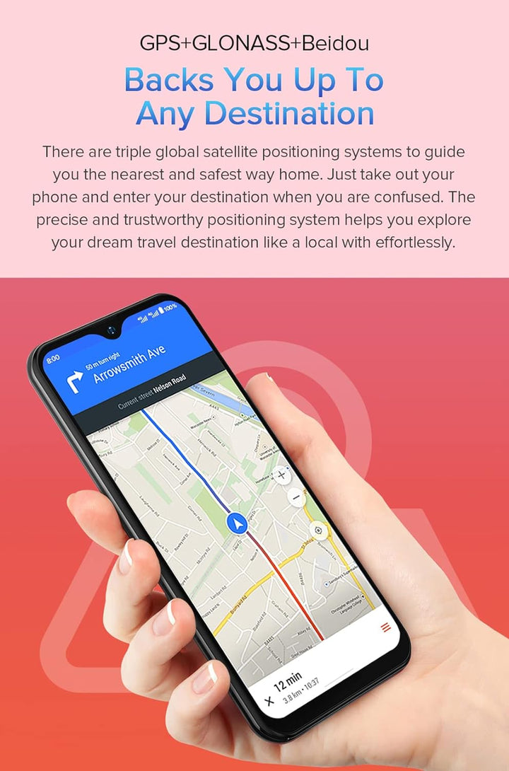 Ulefone Note 12P Smartphone ohne Vertrag, 7700mAh Massiver Akku DUAL-SIM-4G Handy, 6,82'' HD+, 4GB +