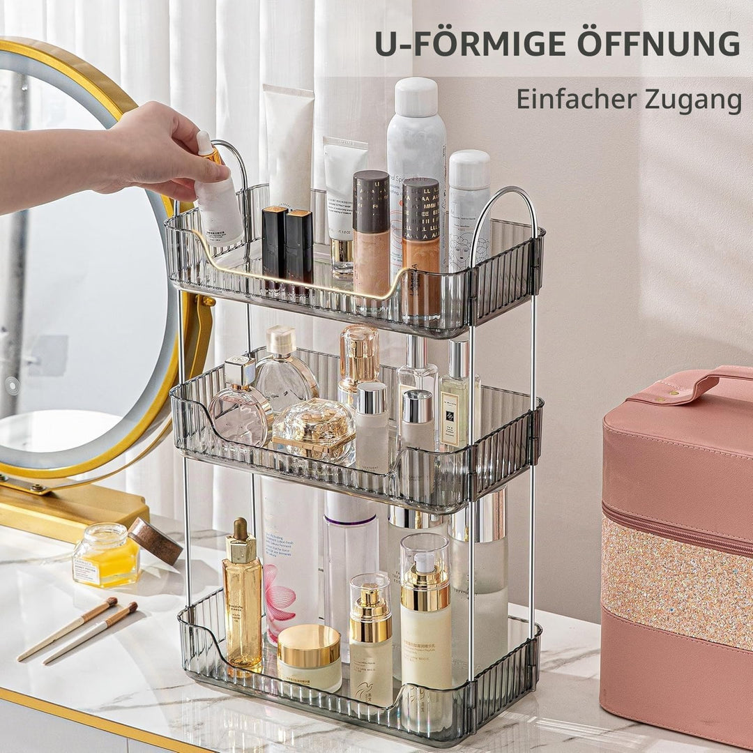 Make up Organizer, Kosmetik Organizer, Beauty Organizer, Hautpflege Organizer für Badezimmer (3 Schi