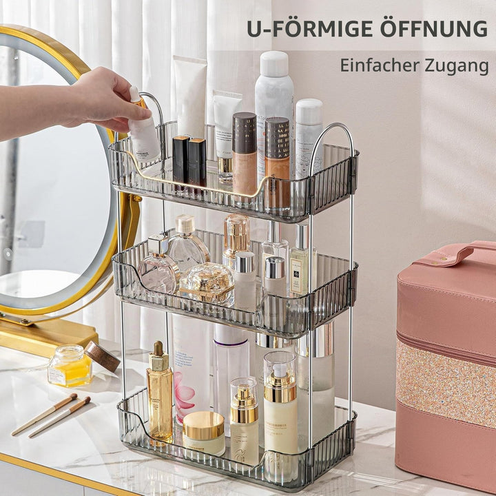 Make up Organizer, Kosmetik Organizer, Beauty Organizer, Hautpflege Organizer für Badezimmer (3 Schi
