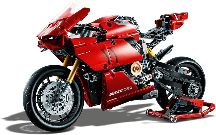 LEGO 42107 Technic Ducati Panigale V4 R Motorrad, Supermotorrad-Schaustück für Sammler, Set für Kind