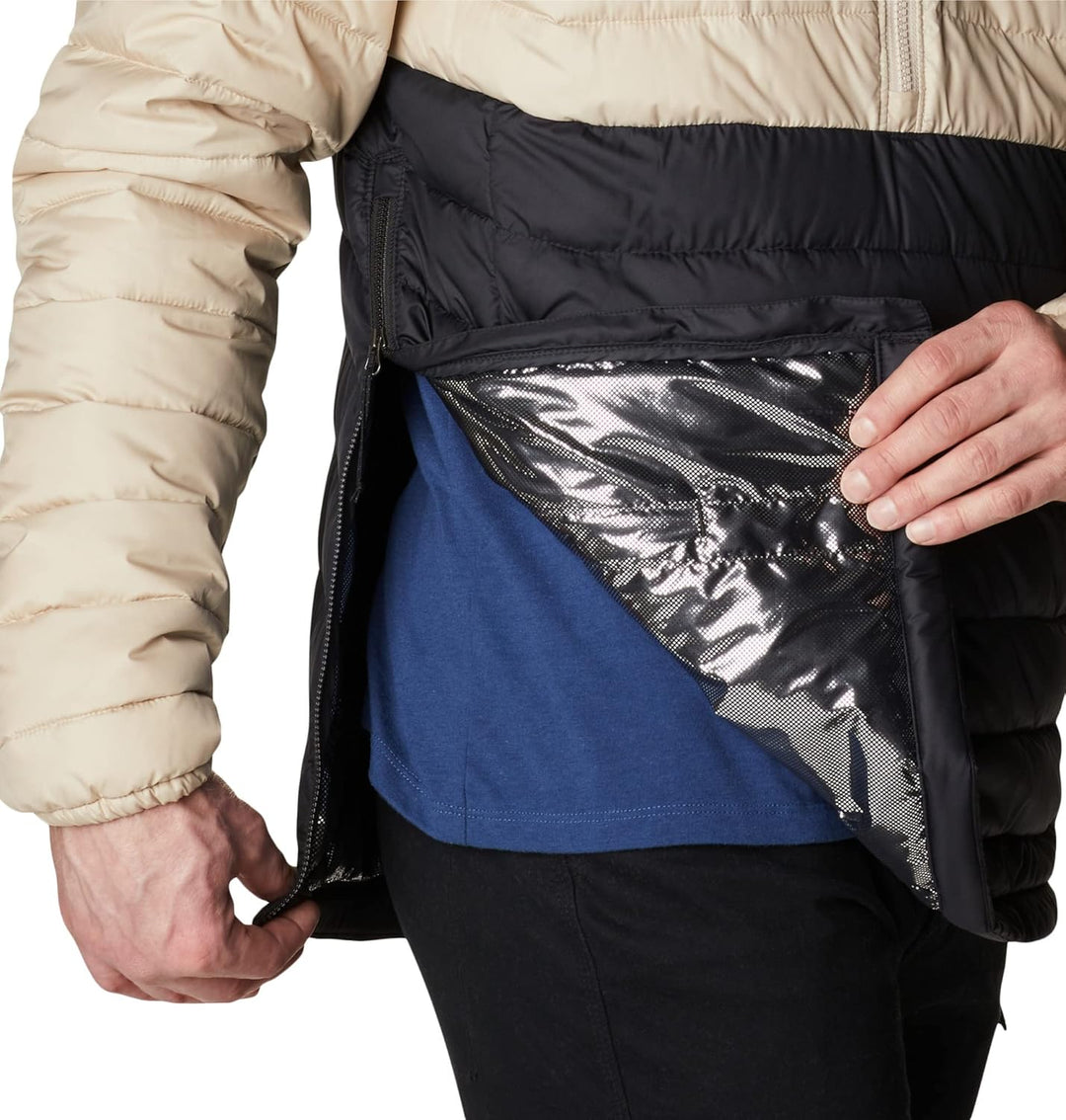 Columbia Herren Powder Lite Isolierte Jacke im Anorak-Stil Ancient Fossil, Black S, Ancient Fossil,