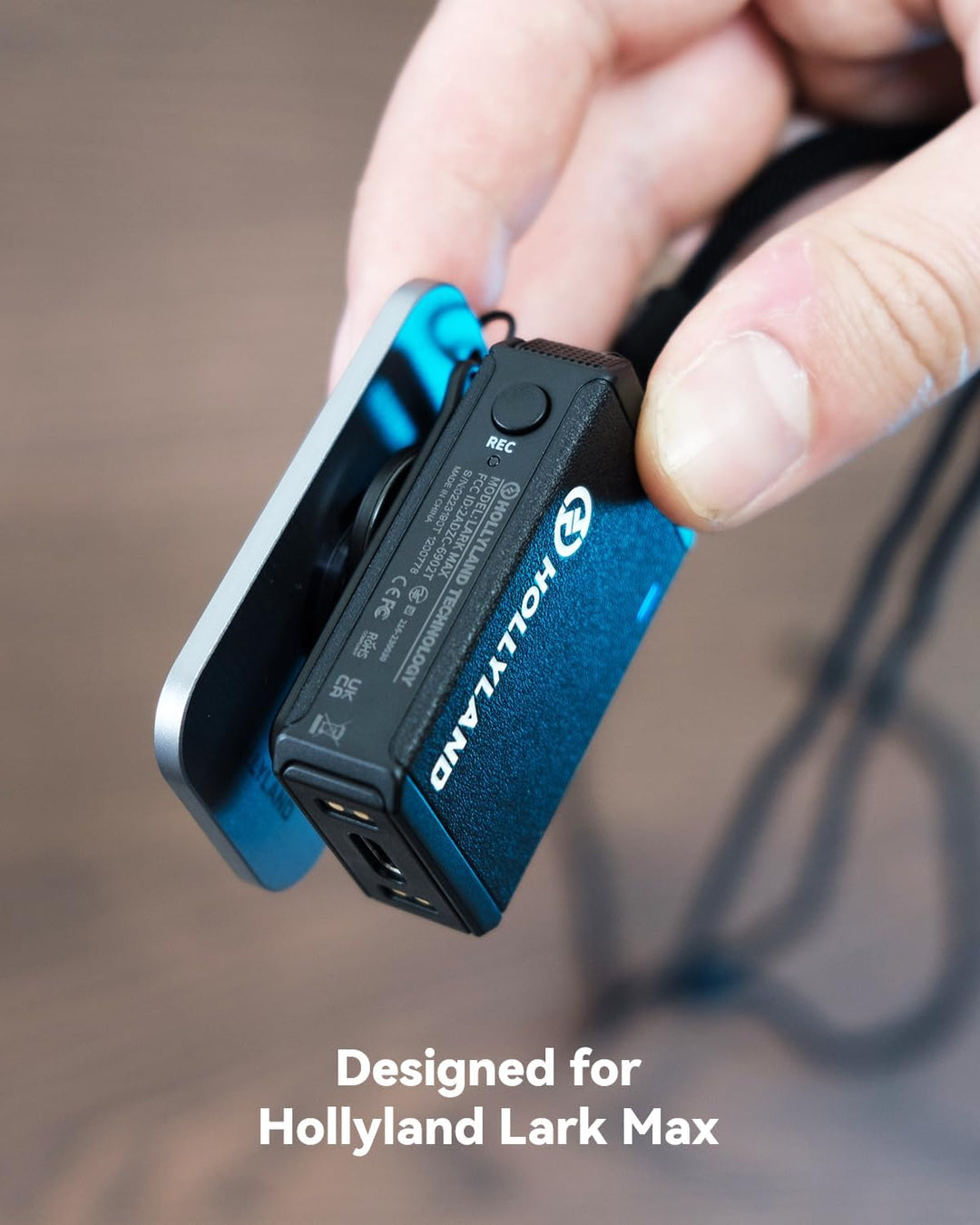 Hollyland Verstellbares langes Umhängeband mit magnetischer Metallplatte für Hollyland Lark Max Lava