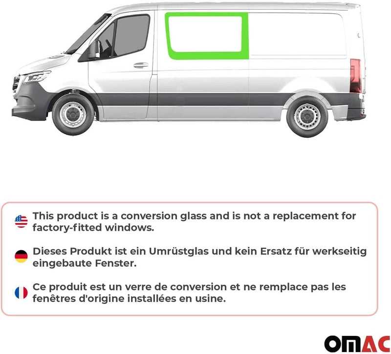 Seitenfenster kompatibel mit Mercedes Sprinter W906 2006-2018 Links Vorne Fenster L2 L3 L4 Sprinter