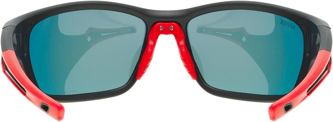 Uvex Unisex Sportstyle 232 P Sportbrille (1er Pack), Black Mat Red/Red