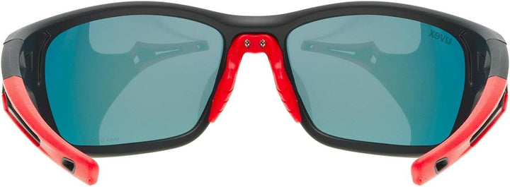 Uvex Unisex Sportstyle 232 P Sportbrille (1er Pack), Black Mat Red/Red