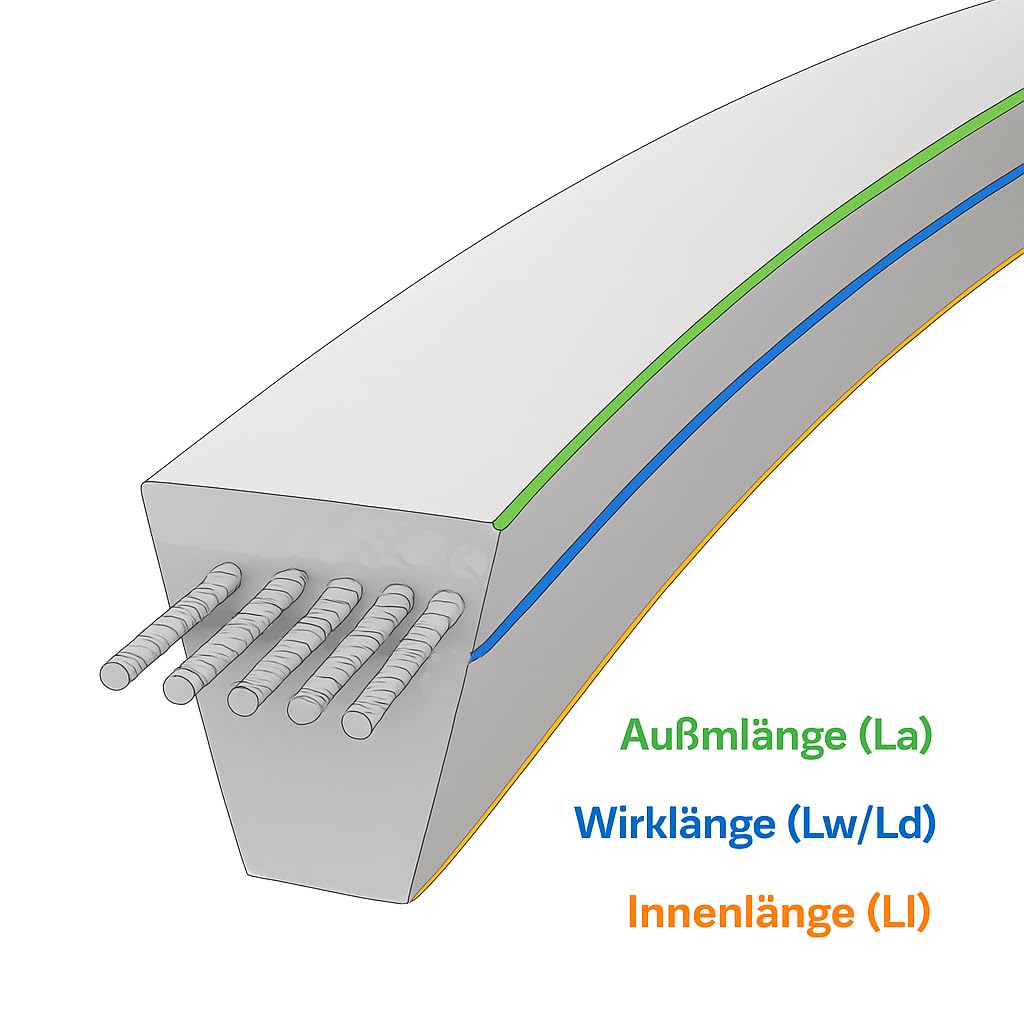 Strongbelt Keilriemen klassisch 20 x 12,5 mm Profil 20 Länge 2360 mm