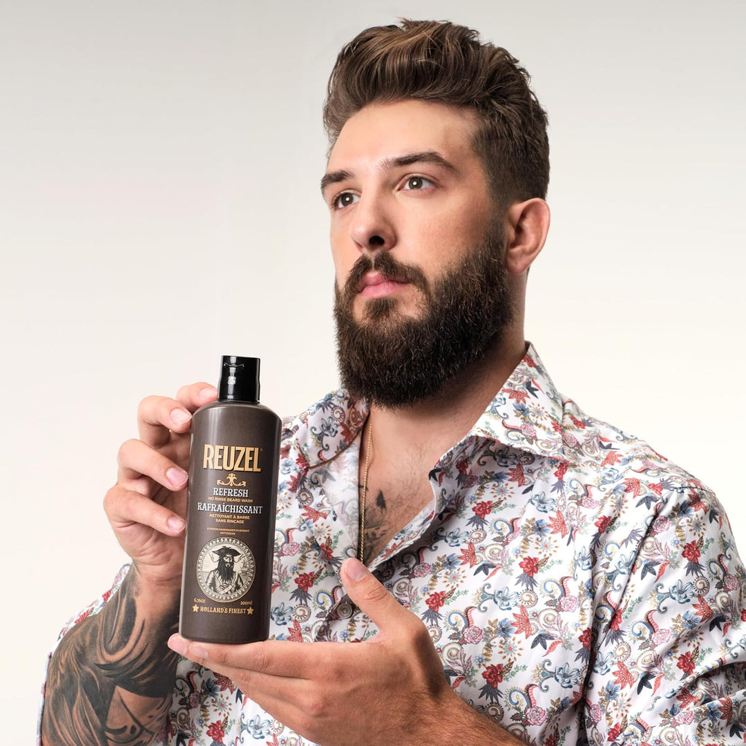 Reuzel Refresh No Rinse Beard Wash, Instantly Freshens Beard, 200 ml