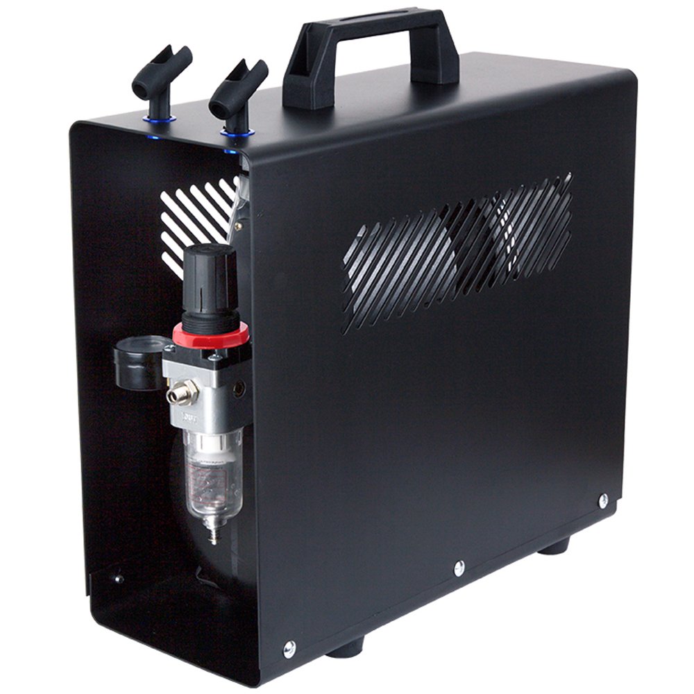 Fengda AS-196A Luxe Airbrush Mini Kompressor mit Lufttank/Druckbehälter/ 6 bar / Auto