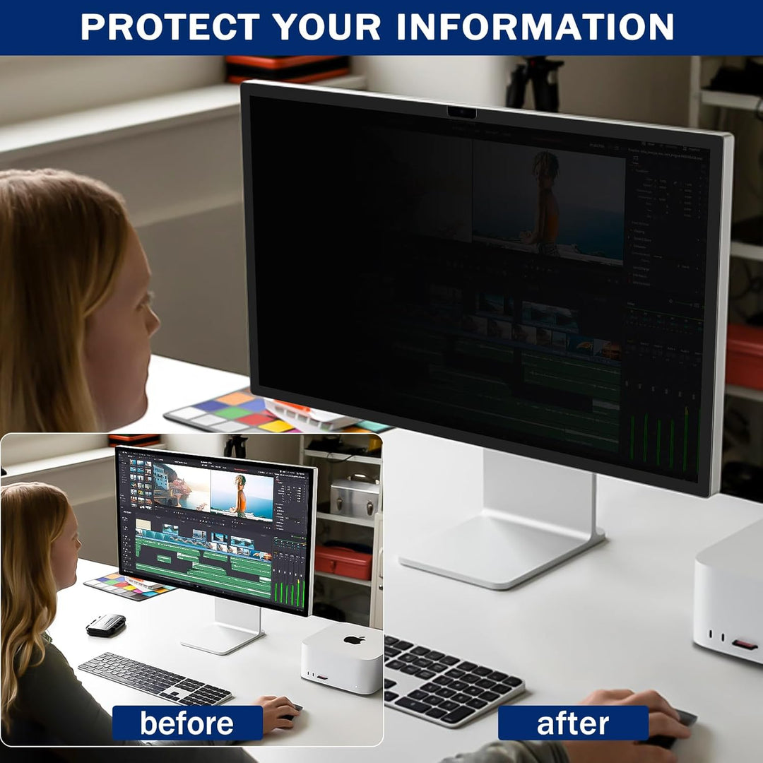 PYS Blickschutzfolie für Apple Studio Display 27 Zoll Monitor Selbstklebend Abnehmbar Blickschutzfil