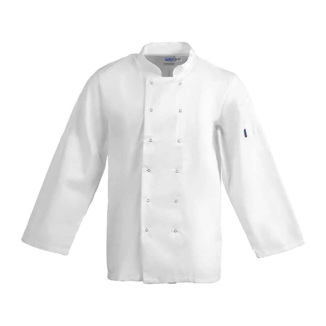 Whites Chefs Apparel Kochjacke Vegas A134-XS, langärmlig, Weiss, XS