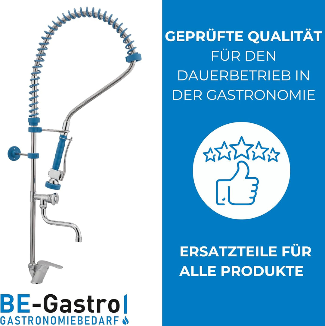 BE-GASTRO I Profi Gastro Geschirrbrause Einloch "Premium" Hebelgriff inkl. Wasserhahn, Mischbatterie