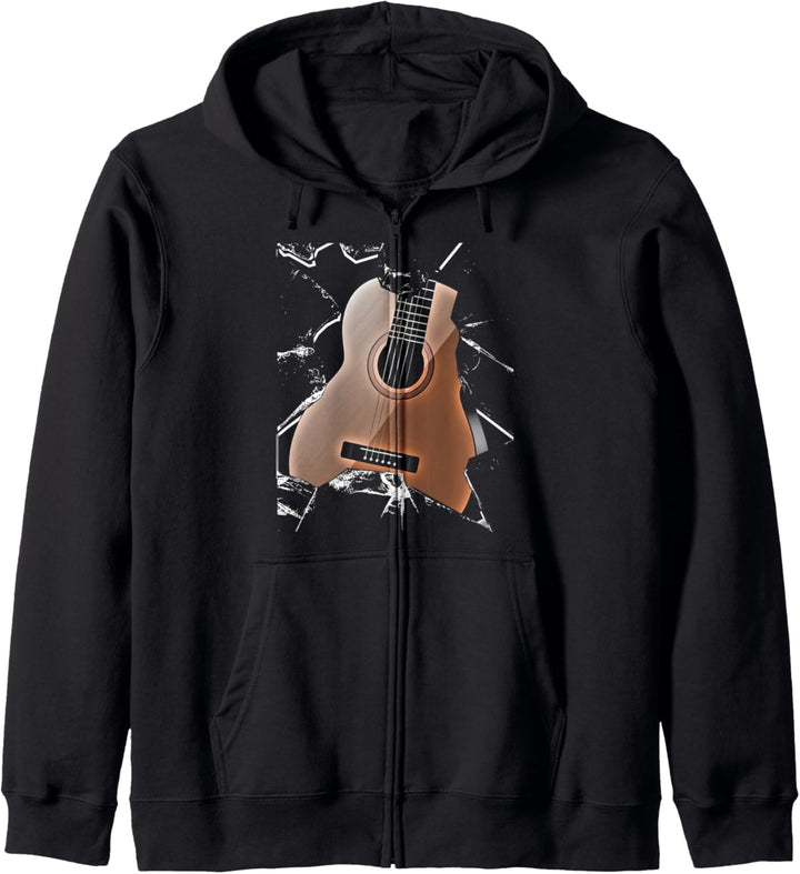 Gitarre Kapuzenjacke