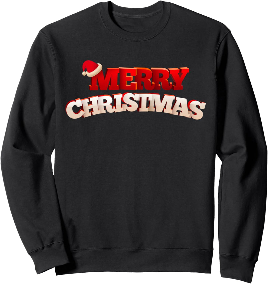 Merry Christmas - Santa Hat Design Sweatshirt