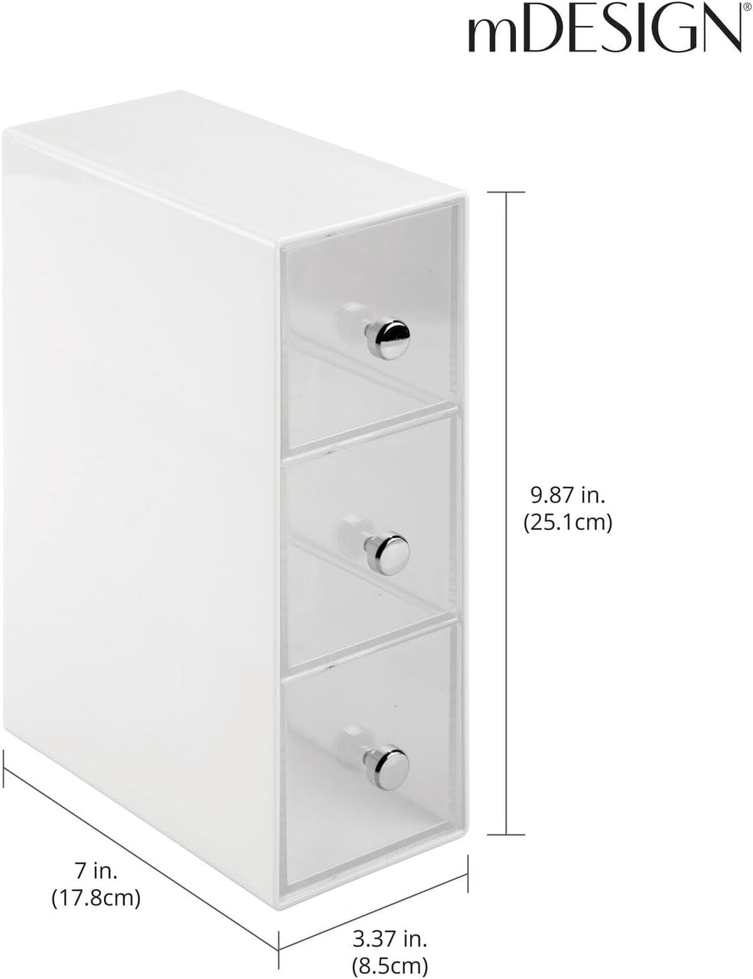 mDesign Küchen Organizer mit 3 Schubladen - Aufbewahrungsbox für Teebeutel, Kaffeepads, Süssungsmitt