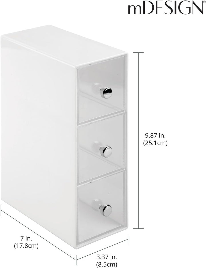 mDesign Küchen Organizer mit 3 Schubladen - Aufbewahrungsbox für Teebeutel, Kaffeepads, Süssungsmitt