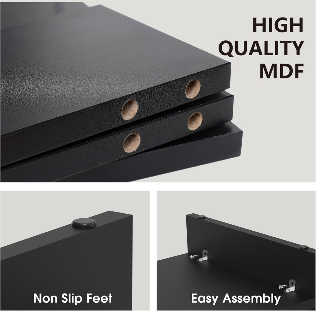 FITUEYES Monitorständer Bildschirmständer aus Holz Ergonomischem Laptop-Druckerständer für Monitor L