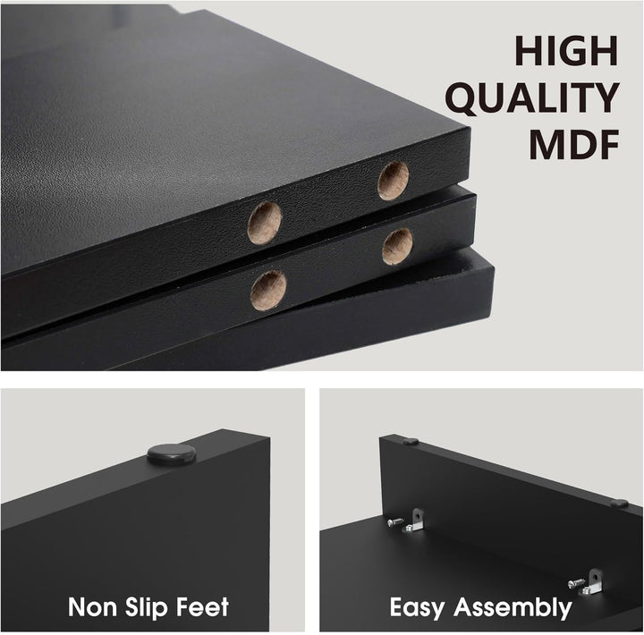 FITUEYES Monitorständer Bildschirmständer aus Holz Ergonomischem Laptop-Druckerständer für Monitor L