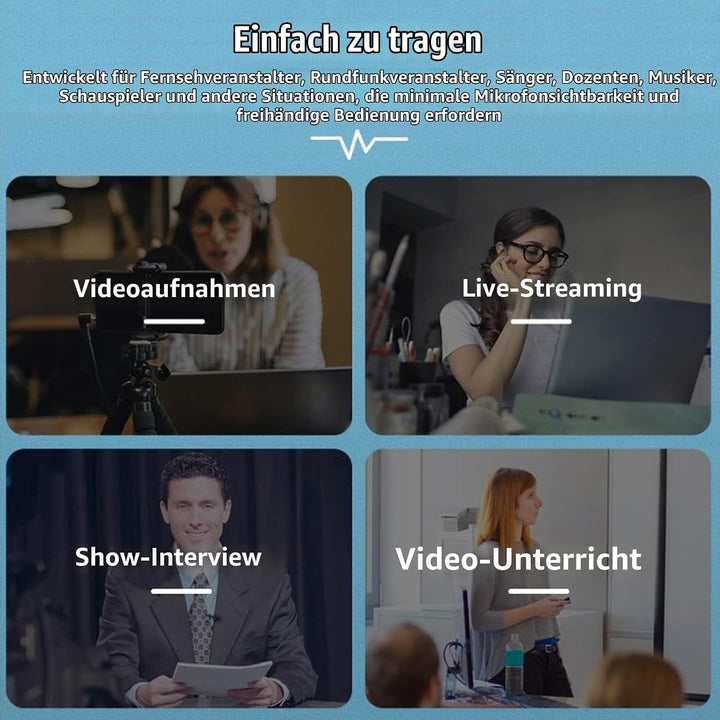 Ohrbügelmikrofon, Tragbares Kabelgebundenes Headset-Mikrofon, Ergonomisches, Dynamisches Mikrofon mi
