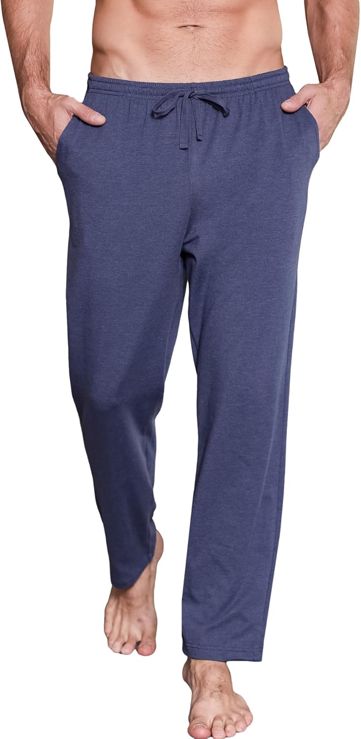 2er-Pack Schlafanzughose Herren Lang Leichte Pyjamahose aus Baumwolle Loungewear Hosen Schlafhose Fr