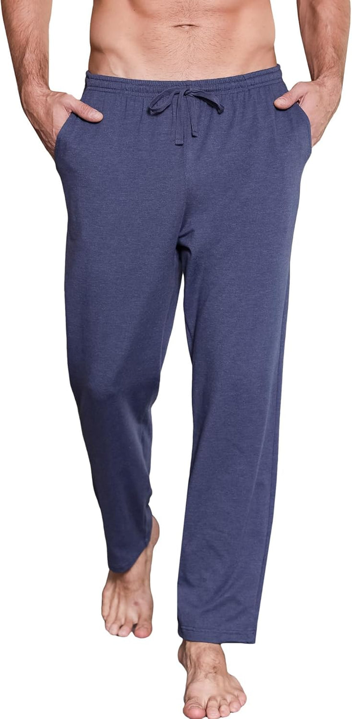 2er-Pack Schlafanzughose Herren Lang Leichte Pyjamahose aus Baumwolle Loungewear Hosen Schlafhose Fr