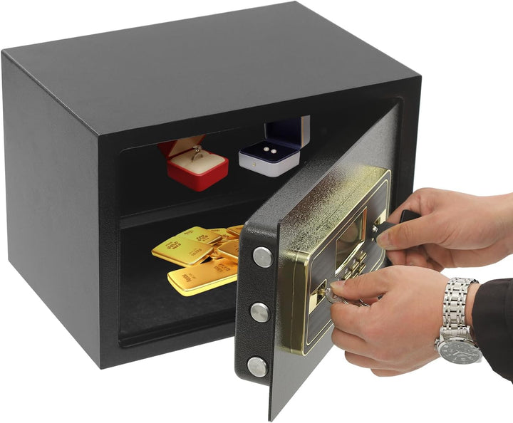 22L/5.8gal Möbeltresor Safe Tresor mit digital Tastatur Elektronischer Tresor Alarmsystem Feuerfest