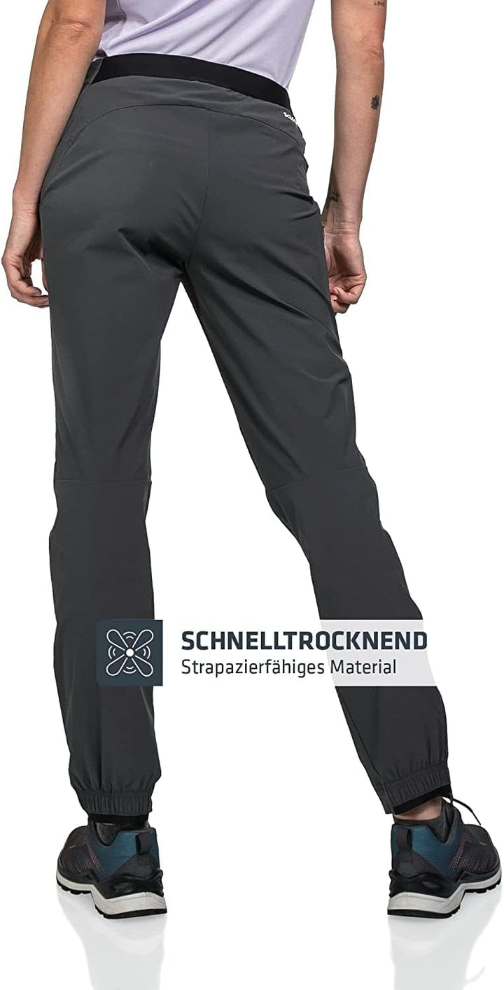 Schöffel Damen Pants Hestad L, robuste, schnell trocknende Outdoor Hose, Damen Hose mit bequemer Pas